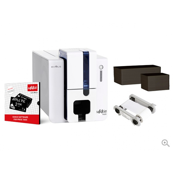 IMP. ETIQUETAS PRECIO EVOLIS EDIKIO FLEX USB + ETHERNET BLANCA KIT 